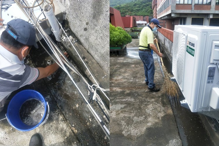 社管清理頂樓及天井排水口圖片